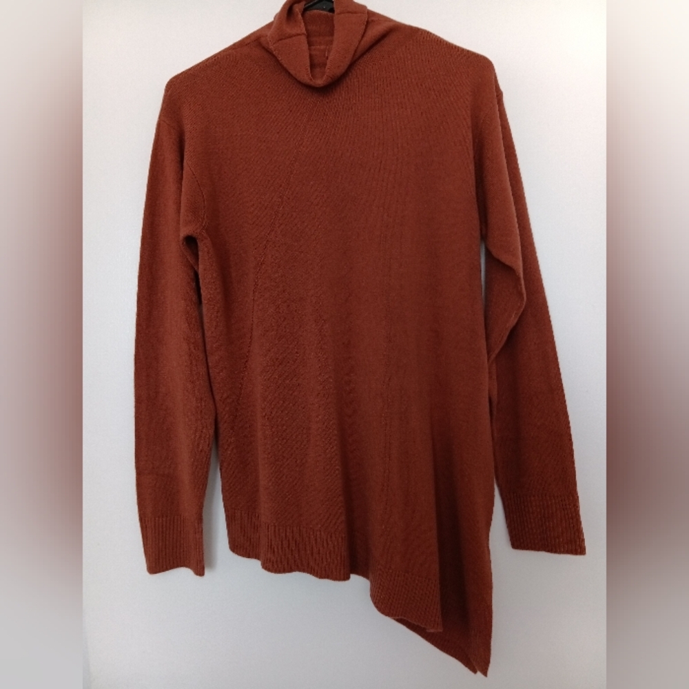 DG2 by Diane Gilman Rust Cowl Neck Sweater